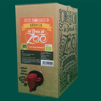 Italian Organic Juice Orange 100% in Bag in Box 3L Le terre di zoè 4